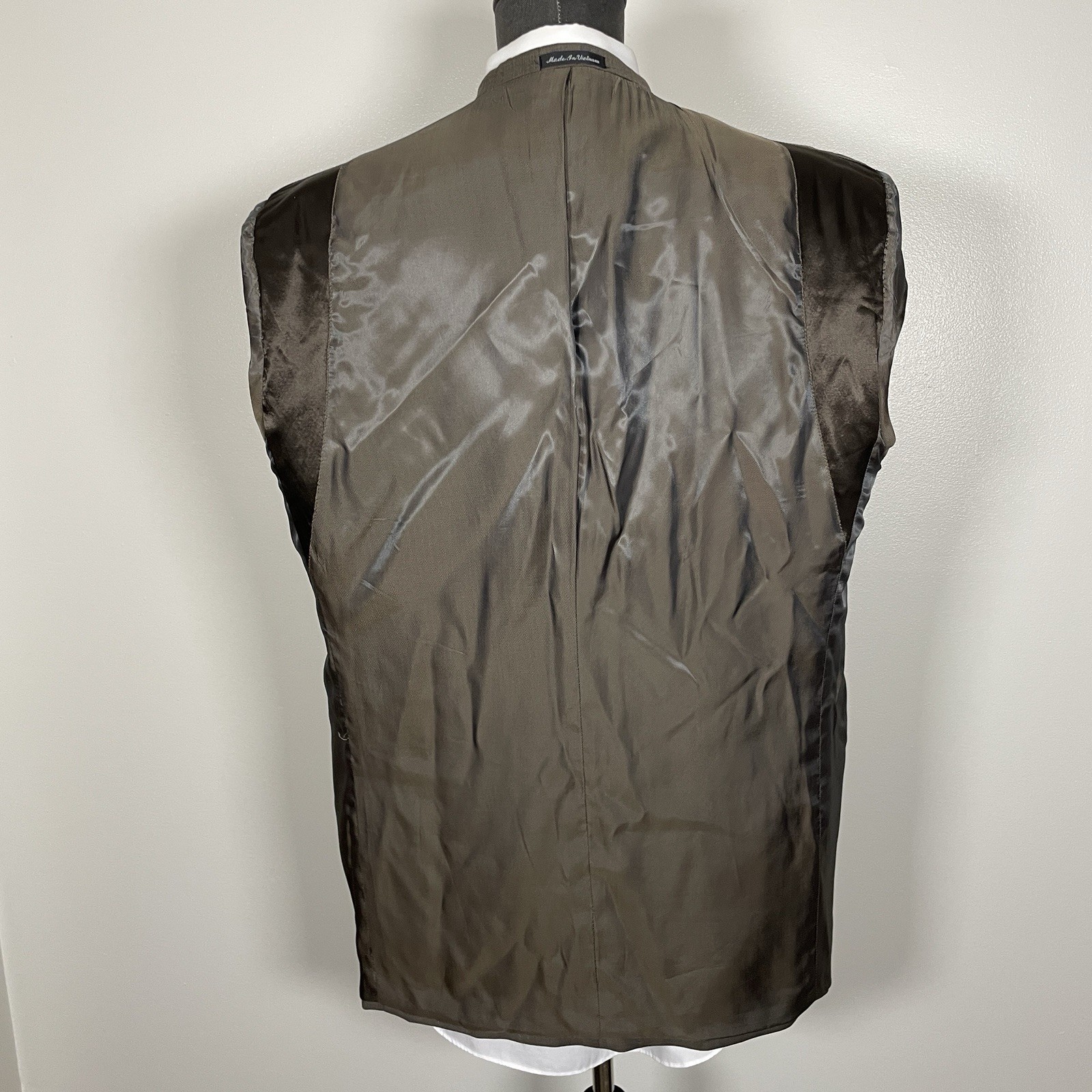 Axcess Sport Coat Mens 46R Brown Solid Polyester Wool Three Buttons