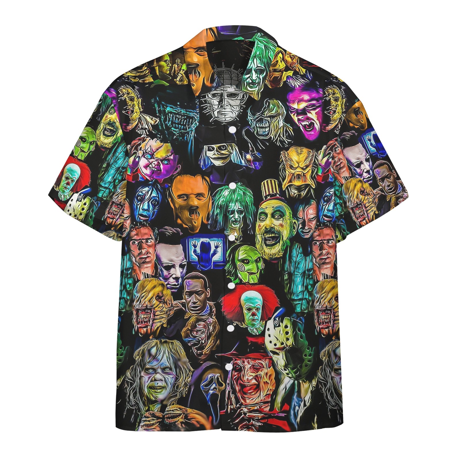 3D Horror Collection Characters Custom Hawaii Shirt