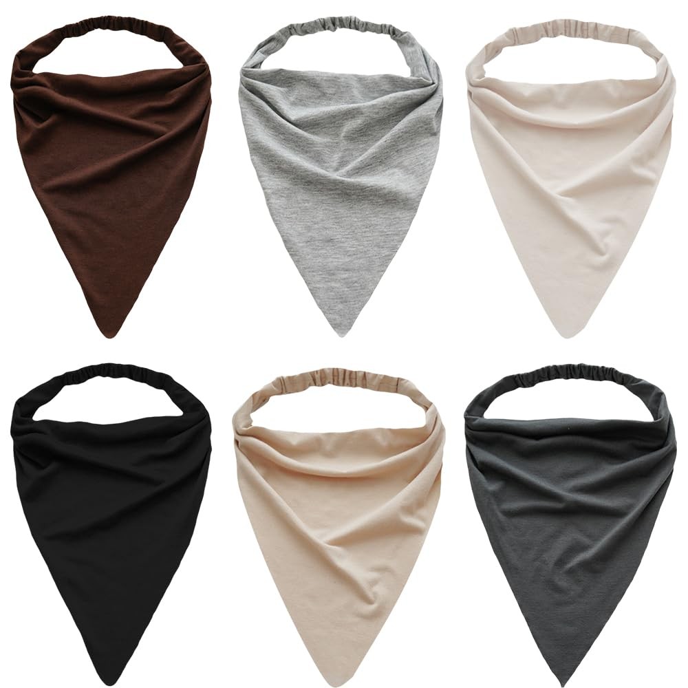 DINPREY Long Hair Scarf Large, Black,grey,khaki,beige,brown,deep Grey