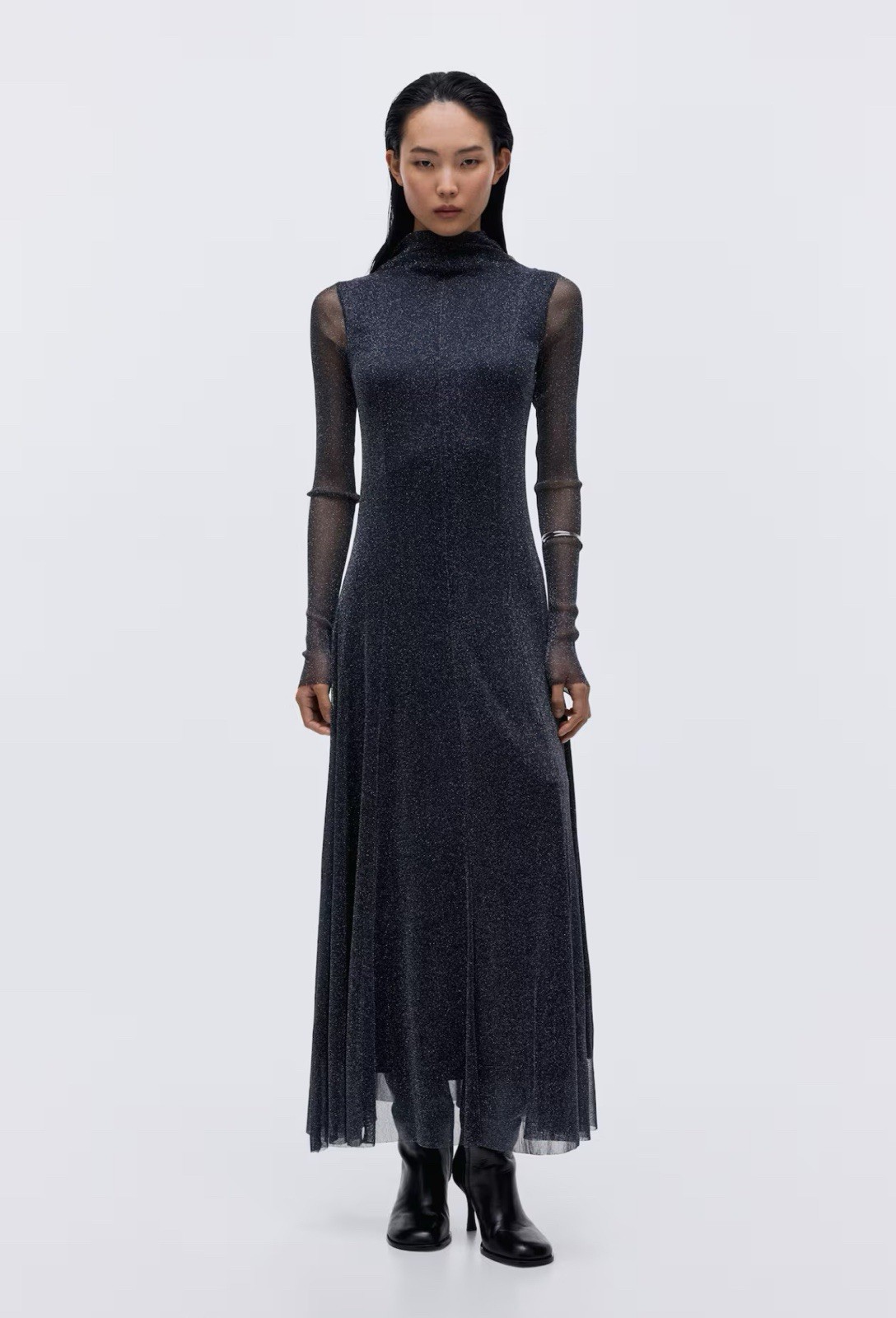 H&M Navy Blue Maxi Dress Size M BRAND NEW WITH TAGS