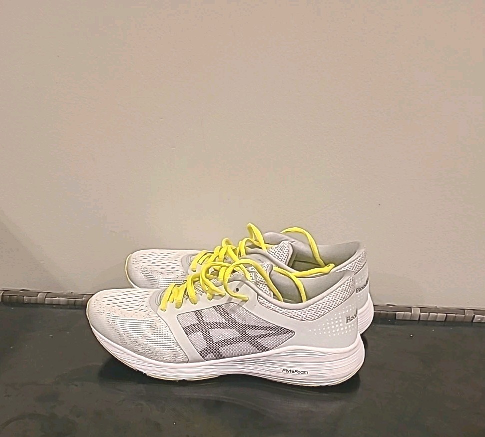 Asics Roadhawk FF Trainers Running Shoes Grey Off White Size 11