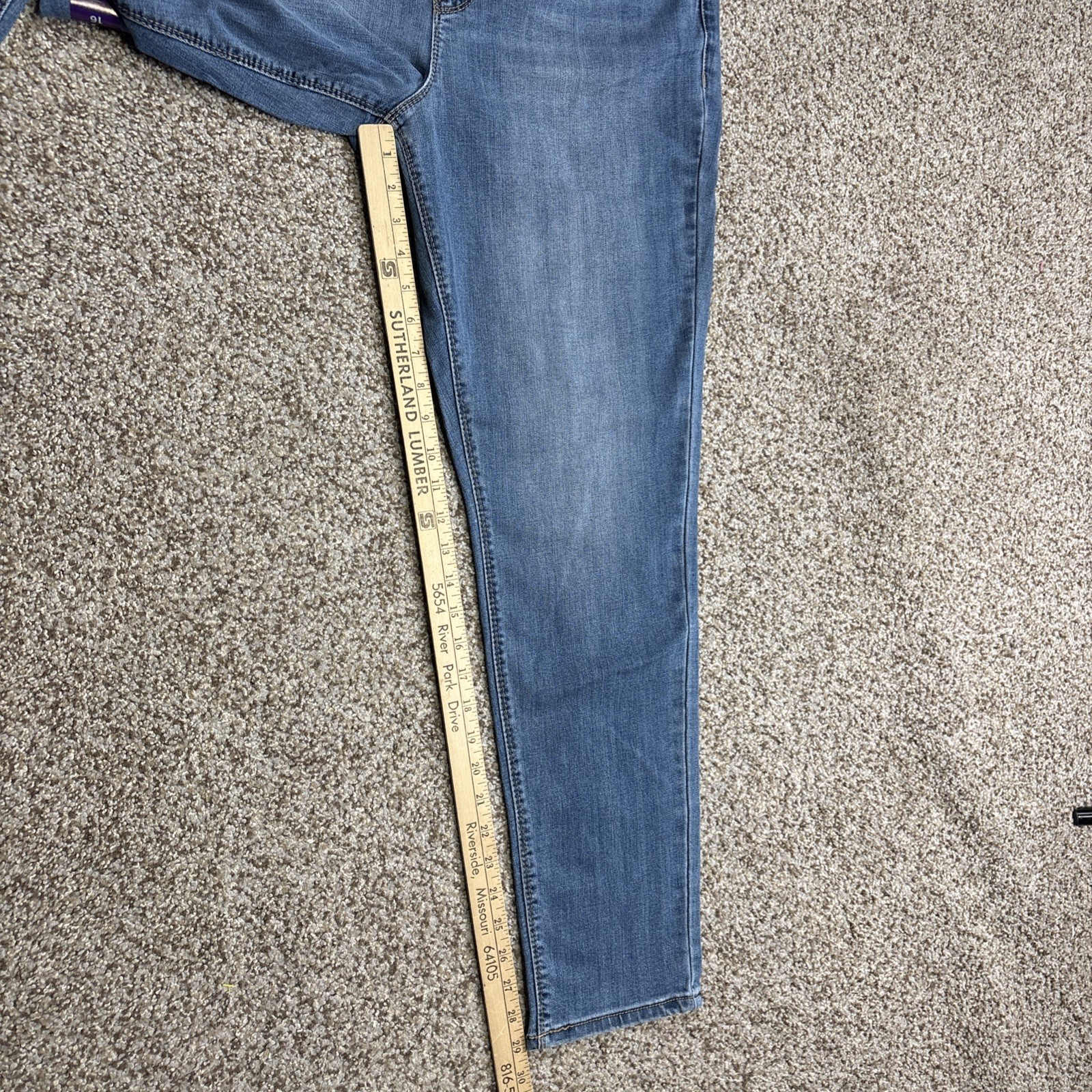 Seven7 Women’s Tummyless Stretch Skinny Jean Size 16 Fits 36 X 29 NEW