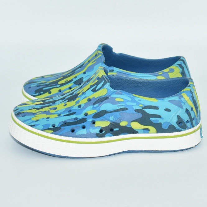 Native Miles Blue And Green Camouflage Print Unisex Toddler Comfort Shoes (C8)