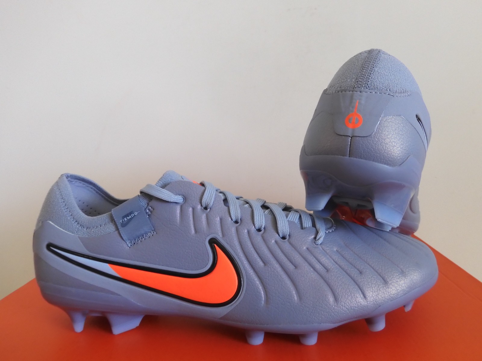 Nike Tiempo Legend 10 Pro Fg Blue Eclipse-Orange Mens Sz 7.5 [DV4333-402]