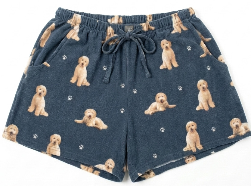 Comfies Goldendoodle Puppy Plush Sleep Shorts