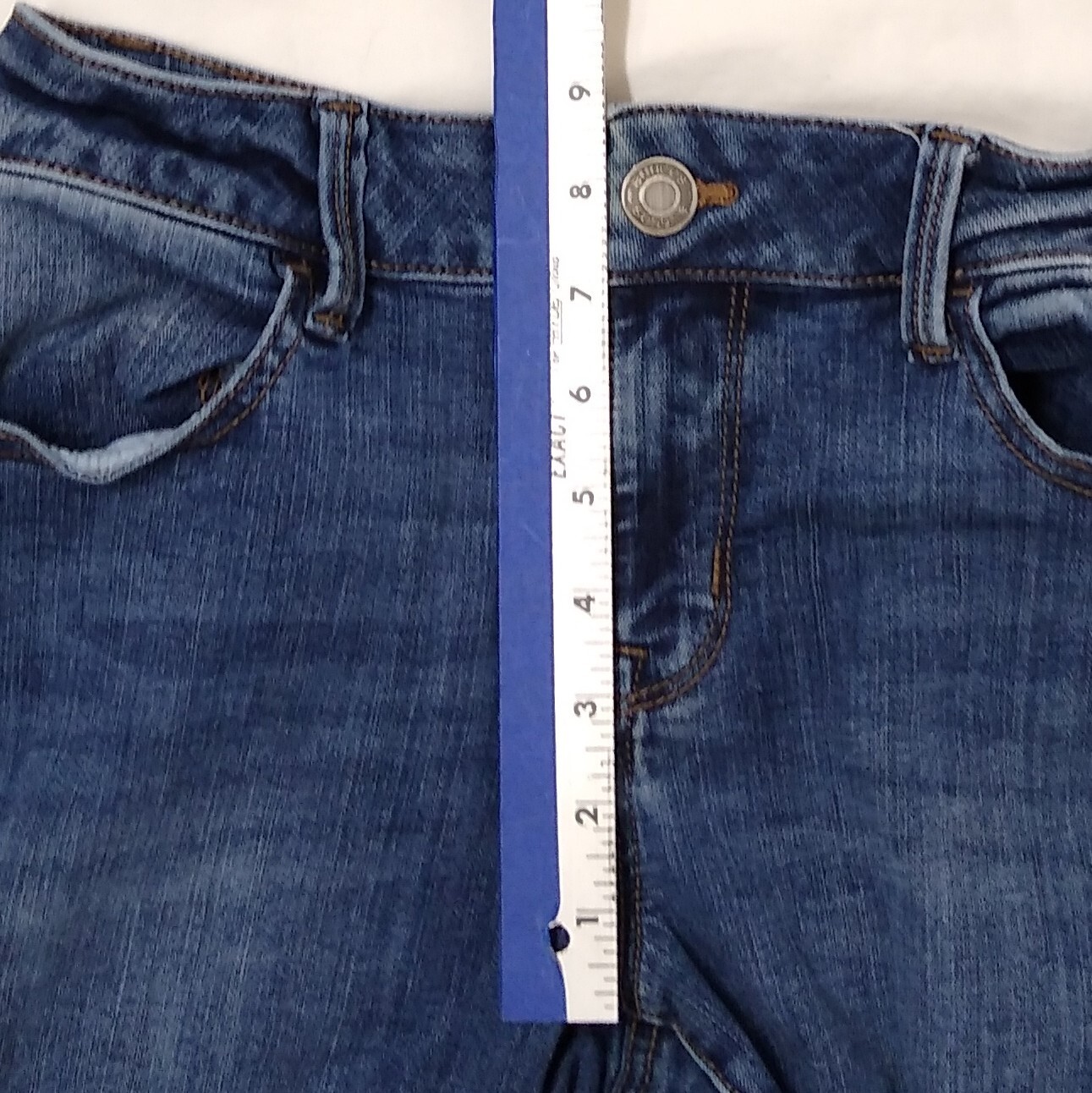 Maurices Jeans Small (4/6) X-long Mid-Rise Distressed Skinny Medium Wash Denim