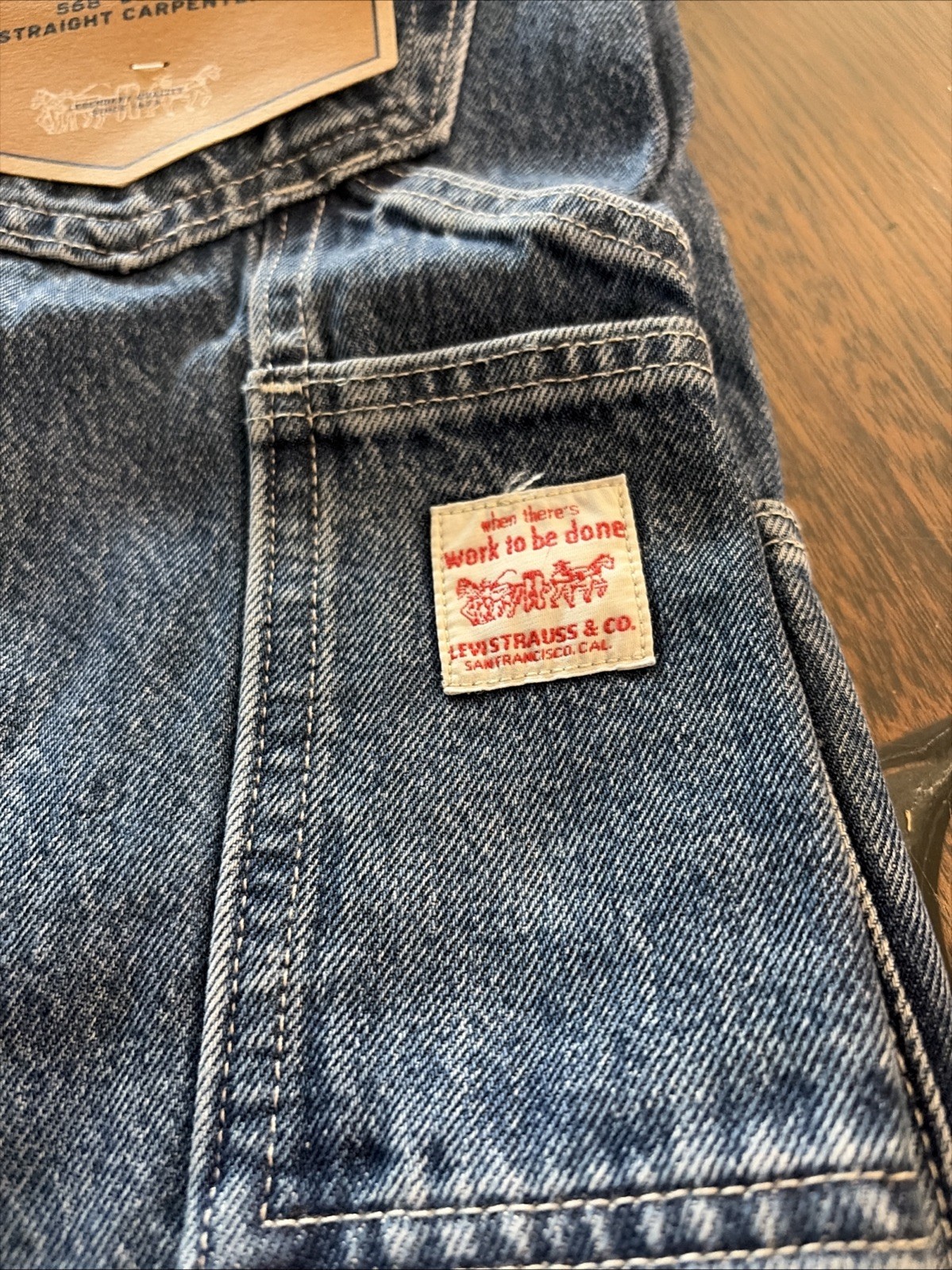 Levi’s New with Tags Men’s 568 Original Straight Loose Fit Jeans Carpenter Blue