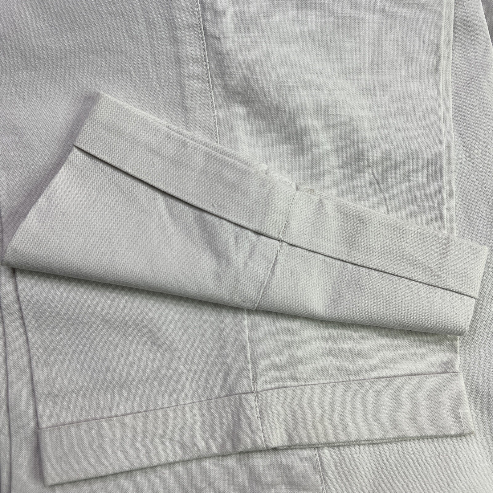 Vintage Nikoata Tokyo New York Mens Pleated Pants 100% Cotton Cuffed White Sz 34
