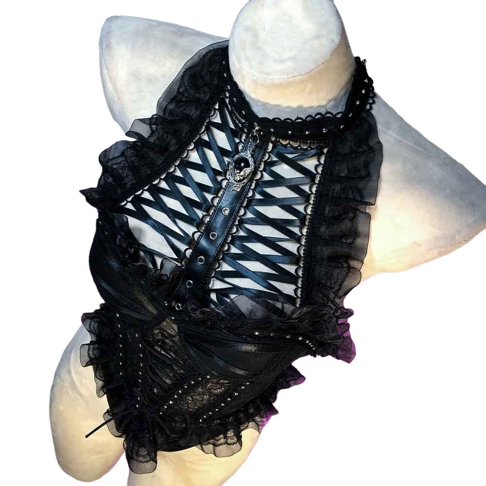 Goth Tops Gothic Tank Punk Rock Clothes Y2K Grunge Emo Clothing Kawaii Vintage