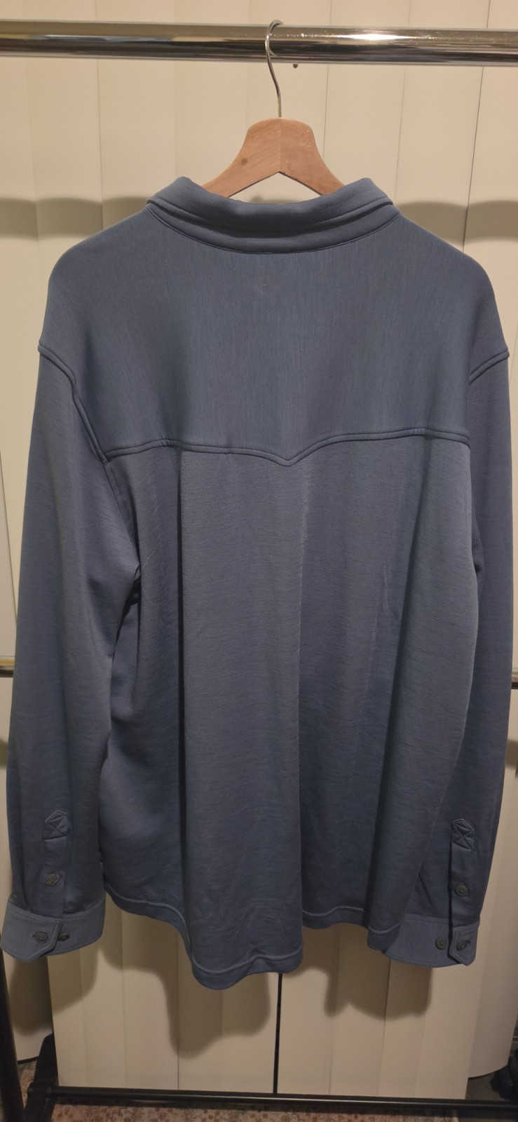 Stio Alpin Midweight Merino Wool Tencel Blend Shirt Jacket Mens XXL Blue NWT LS