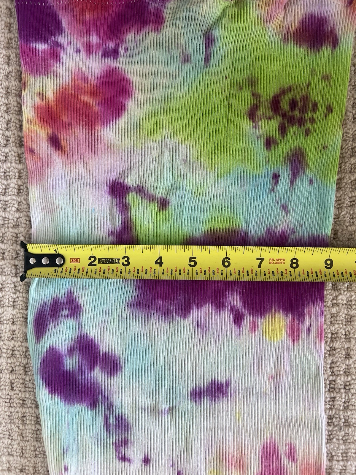 Hanes Tie-Dye Ribbed Tank Top Multi/Rainbow Unisex Small Vintage Style Cotton