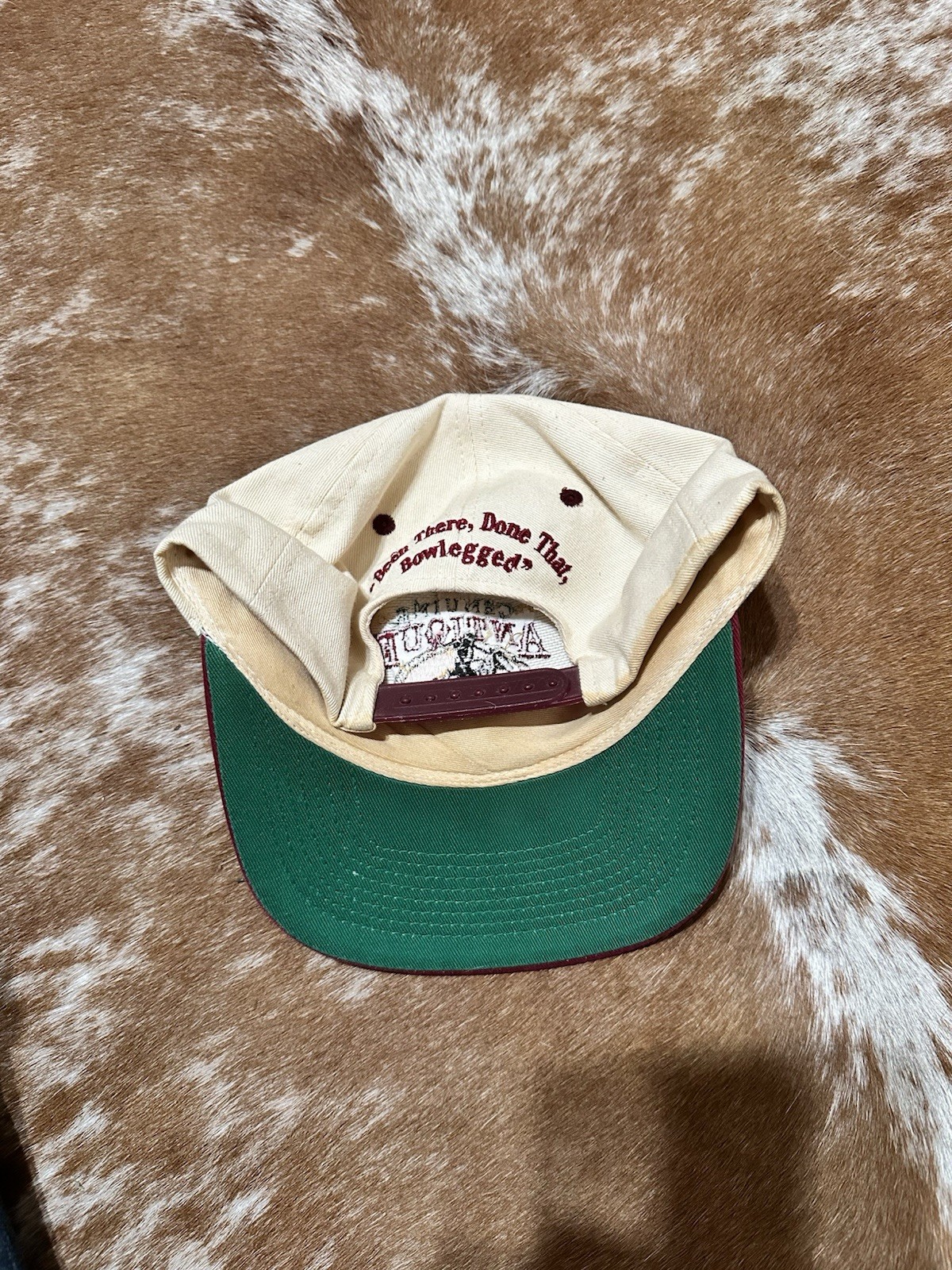Genuine Antique Cowboy Western Embroidered Vintage Baseball Cap