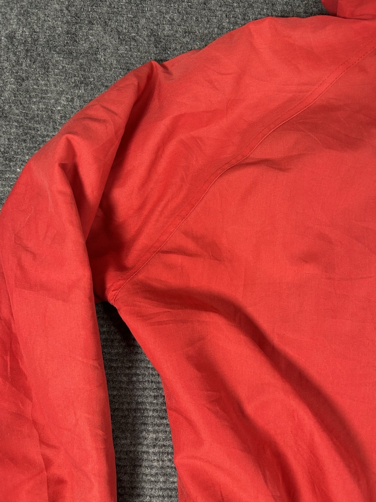 VTG Sportsmaster Jacket Mens L Red Fleece Lined Bomber USA Made Workwear READ