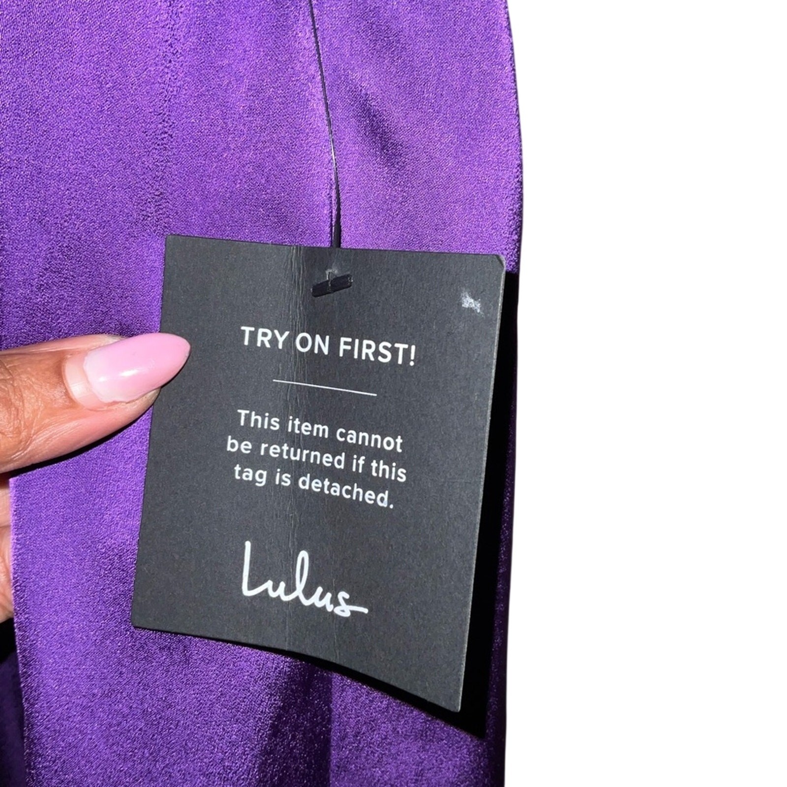 Lulus Royal Purple One Shoulder Wide Leg Satin Jumpsuit NWT S Sirencore dopamine