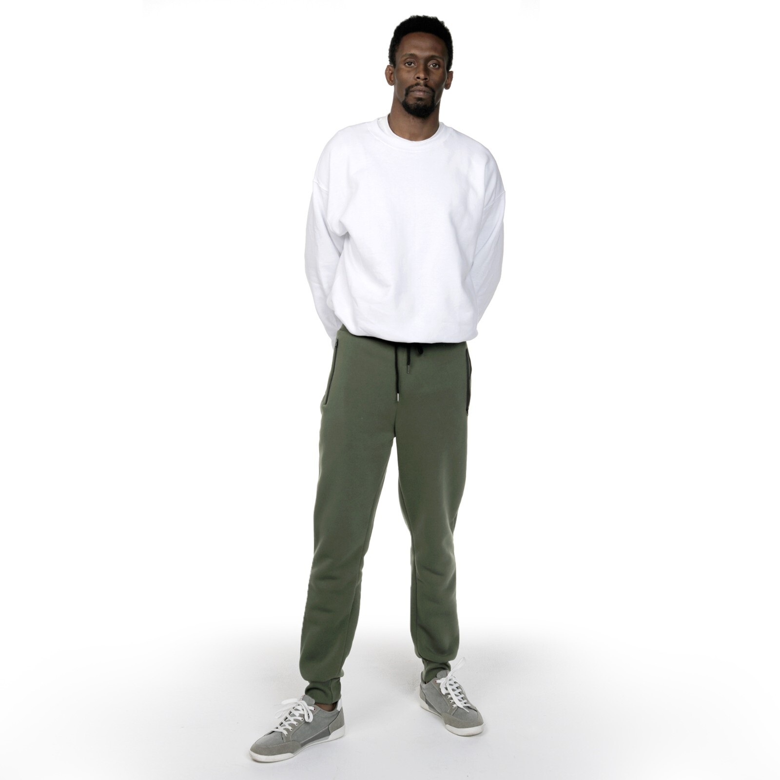 3 PACK: Men’s Fleece Lined Slim Fit Casual Tech Jogger Sweatpants Zipper Pockets