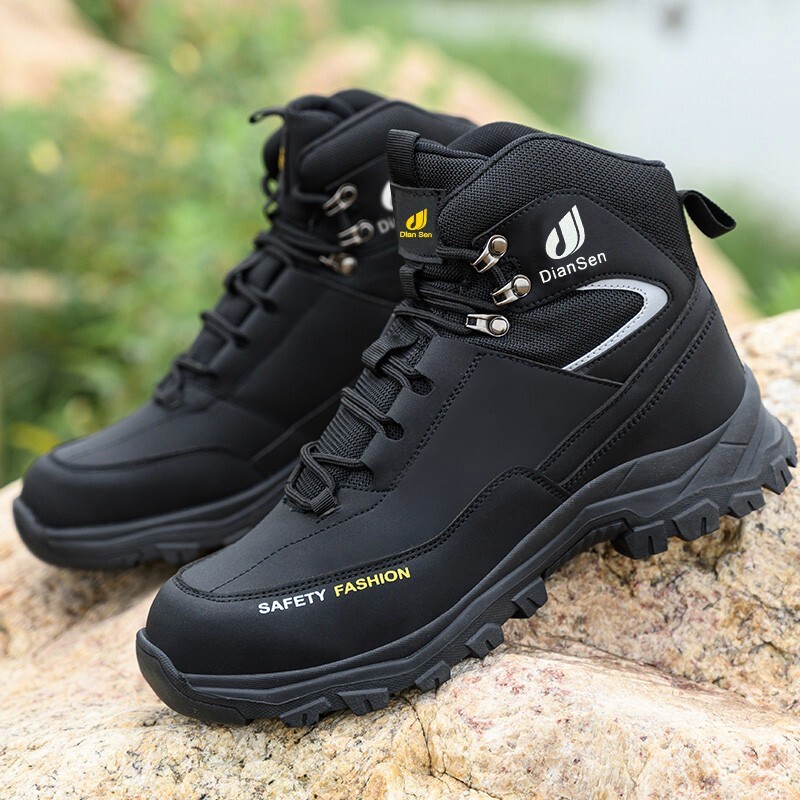 Work Sneakers Men Safety Shoes Puncture-Proof Anti-smash Steel Toe Shoes