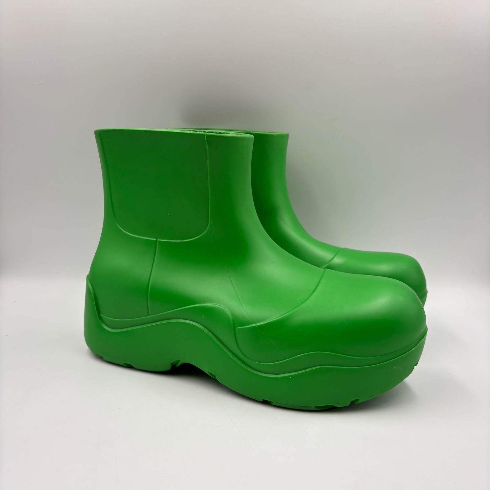 Bottega Veneta Puddle Boots Womens 37 Green Good Rubber Waterproof Ankle Italy