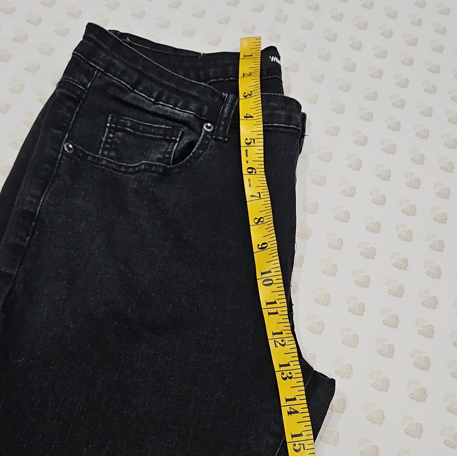 bestwind Women’s Flared Slim Fit Dark Wash Black Stretch Denim Jeans 5-Pocket