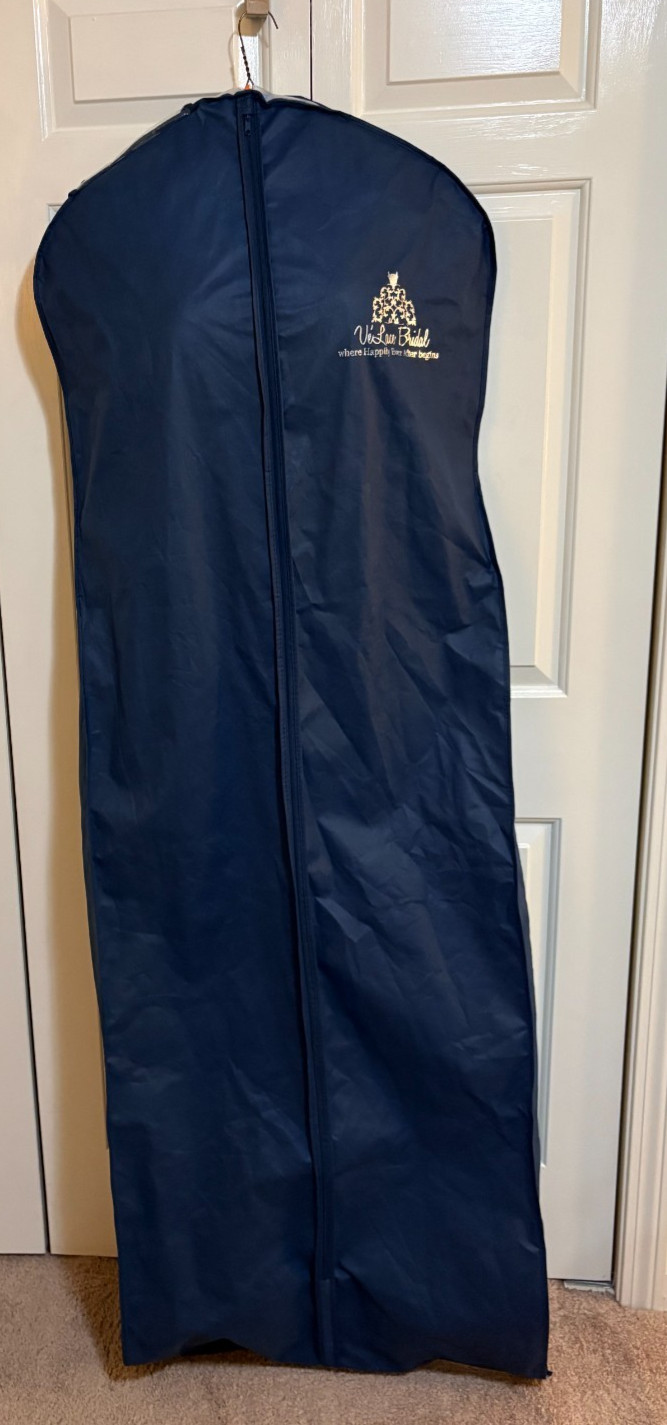 Adrianna Papell Beaded Navy Gown Sz 14 Mother of Bride Elegant Wedding Dress