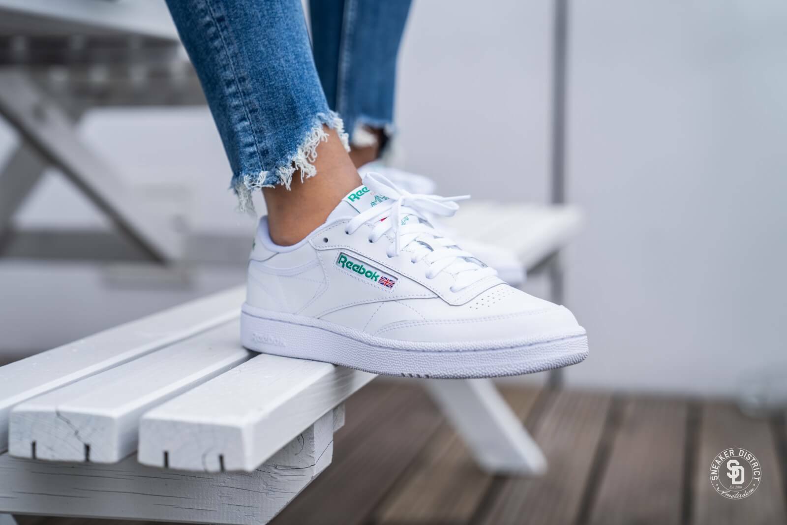 Reebok Classic Club C 85 White Glen Green AR0456 Mens Casual Shoes Sneaker