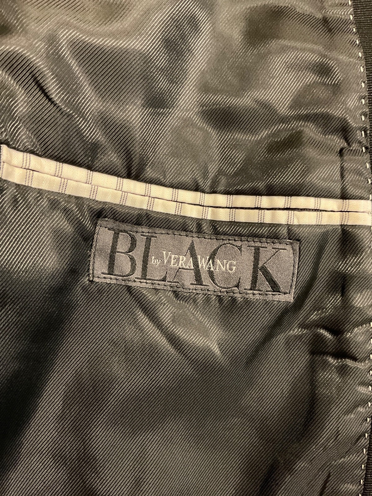 Vera Wang Black Mens Tuxedo Jacket Super 130’s Fine Worsted Wool Formal Wedding