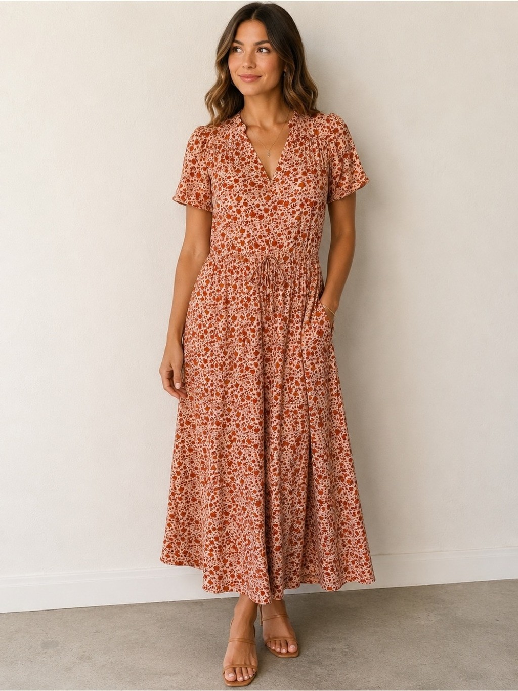 Christy Dawn Dawn Dress XS Organic Cotton Floral Prairie Maxi USA