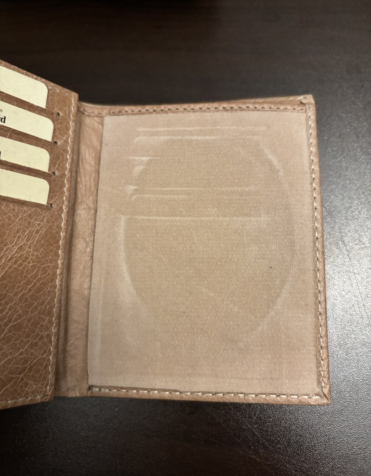 Cavelio RFID Blocking Genuine Leather Badge Holder Bifold Wallet ~Brand New~