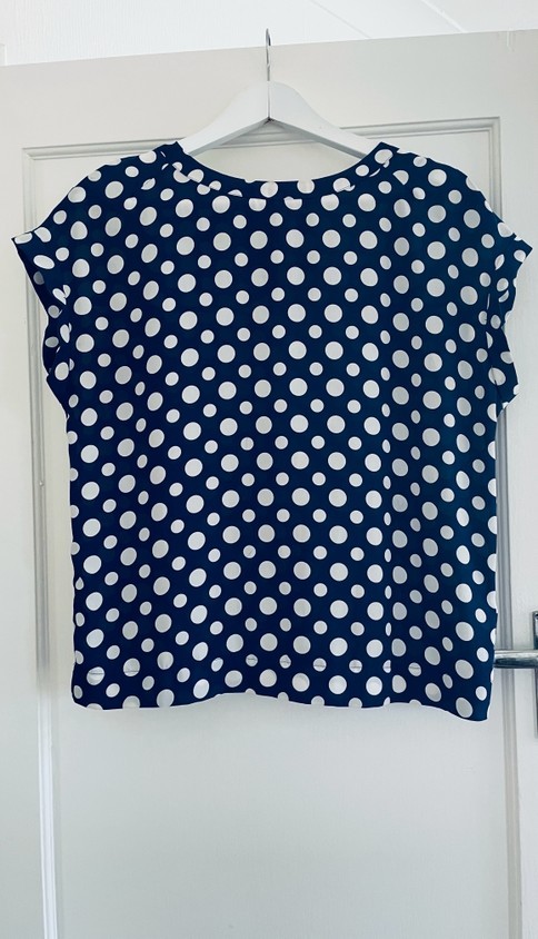NEXT Women’s Navy Polka Dot Blouse UK 8 – Classic Style, VGC