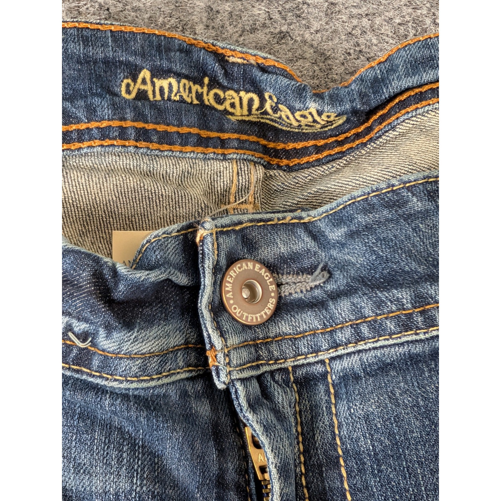 American Eagle AE Artist Stretch Skinny Flare Jeans Dark Antique Wash 18 Reg NWT