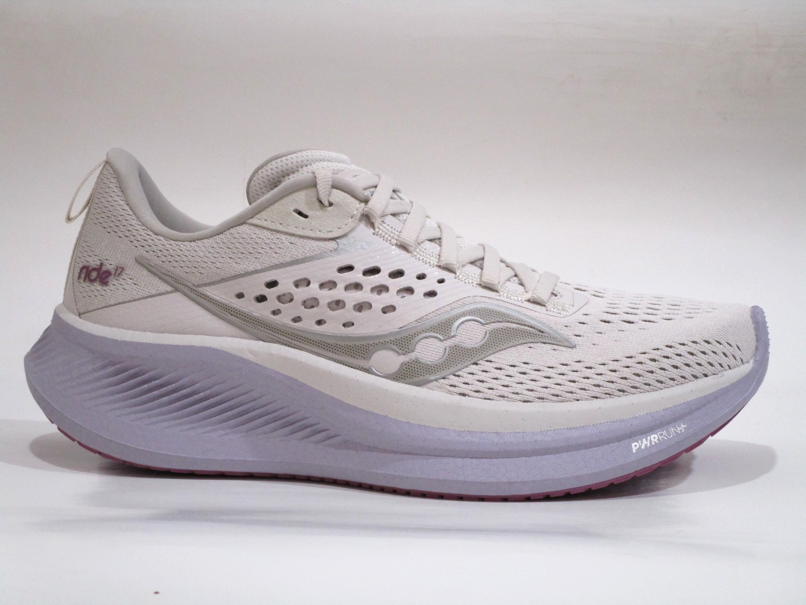 Saucony Women’s Ride 17 [S10924-241] Running Shoes, Moon/Viola, 10 Medium US