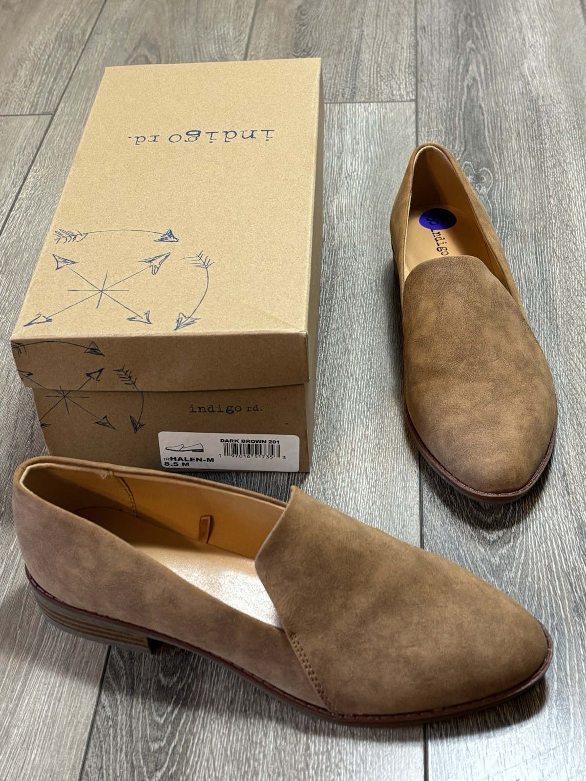Indigo Rd. Halen Dark Brown Slip-on Loafers Women’s 8.5M New in Box