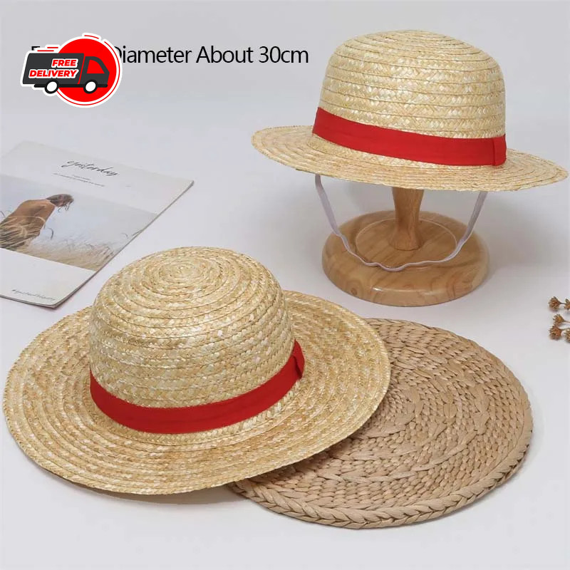 Anime Luffy Straw Hat for Men and Women, Cartoon Cosplay Caps, Summer Sunshade H