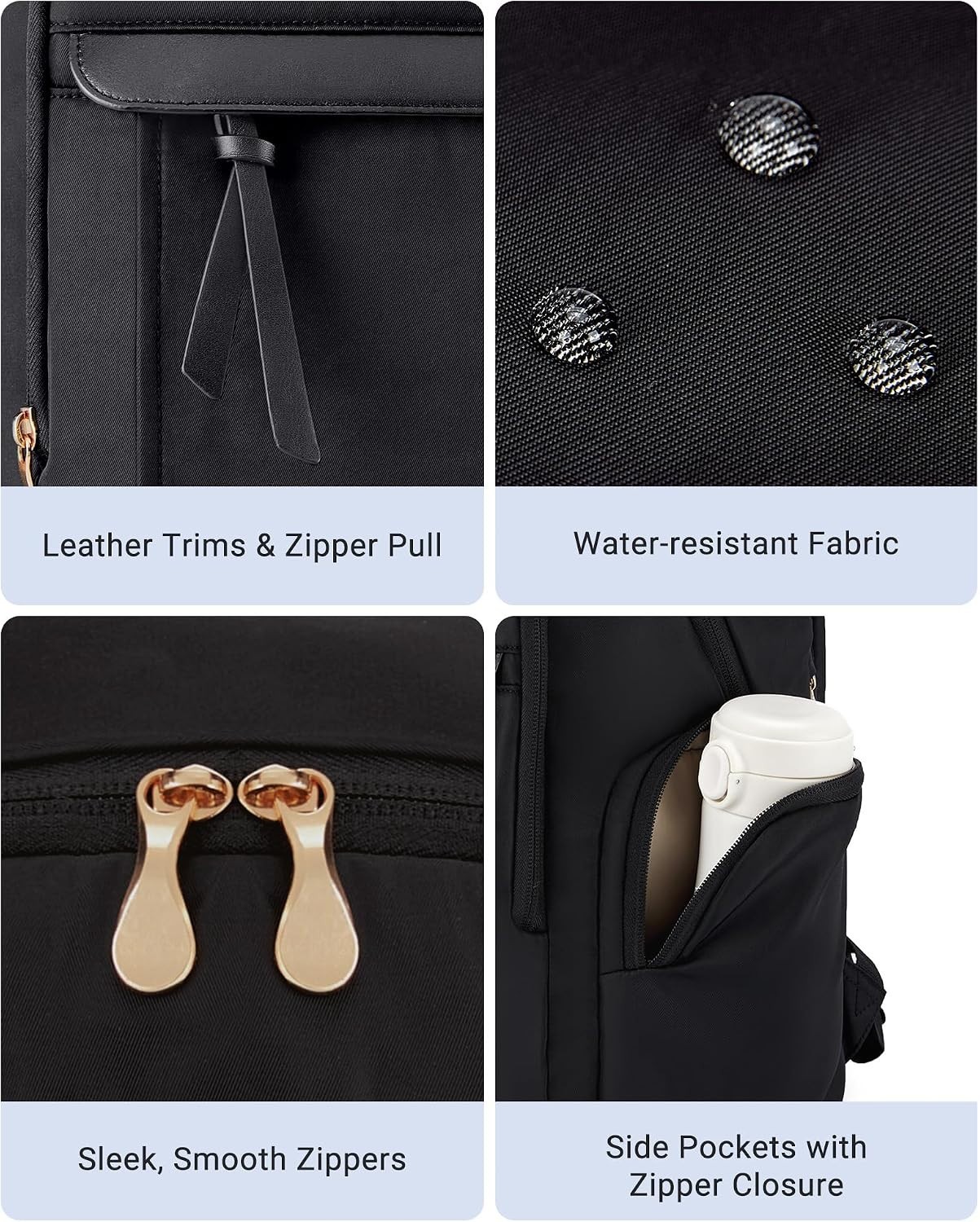 Water-Resistant 15.6 Inch Laptop Backpack for Women – Stylish Travel Companion