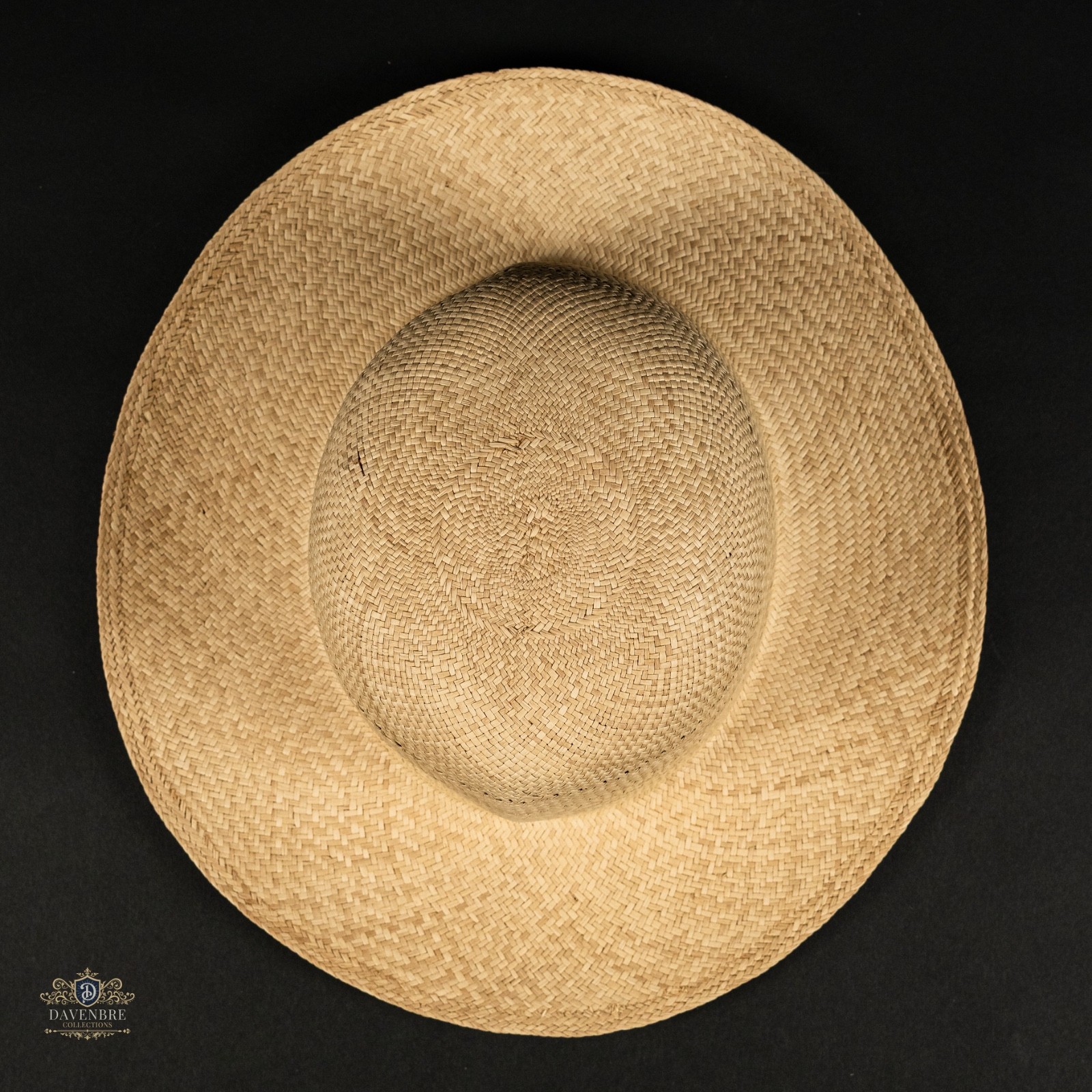 Rollable Montecristi Toquilla Palm Straw Panama Hat Natural Blocked 7 1/4