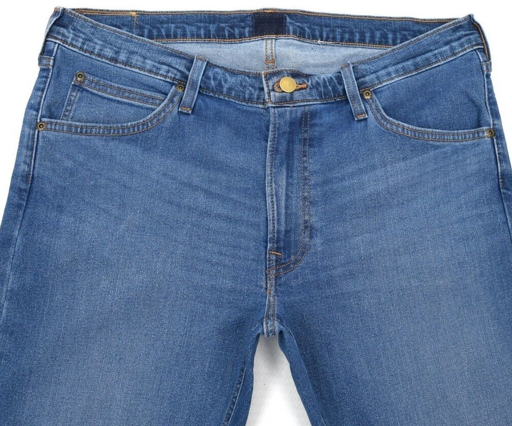 Lee jeans mens Daren regular waist slim leg stretch ‘Mid Worn Blue’ SECONDS L40