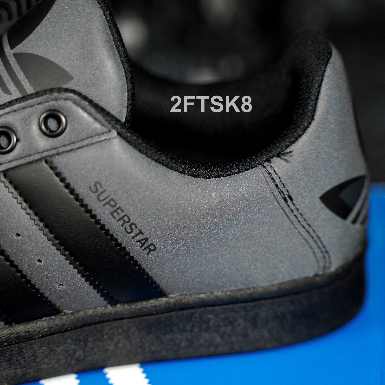 ADIDAS ORIGINALS SUPERSTAR CORE BLACK REFLECTIVE MEN’S SHOES 8.5~12 ID3109