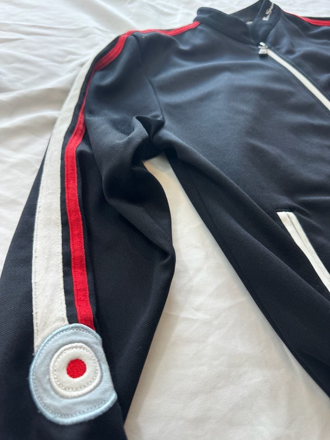 Ben Sherman Mod Target Full-Zip Track Jacket with Sleeve Stripes