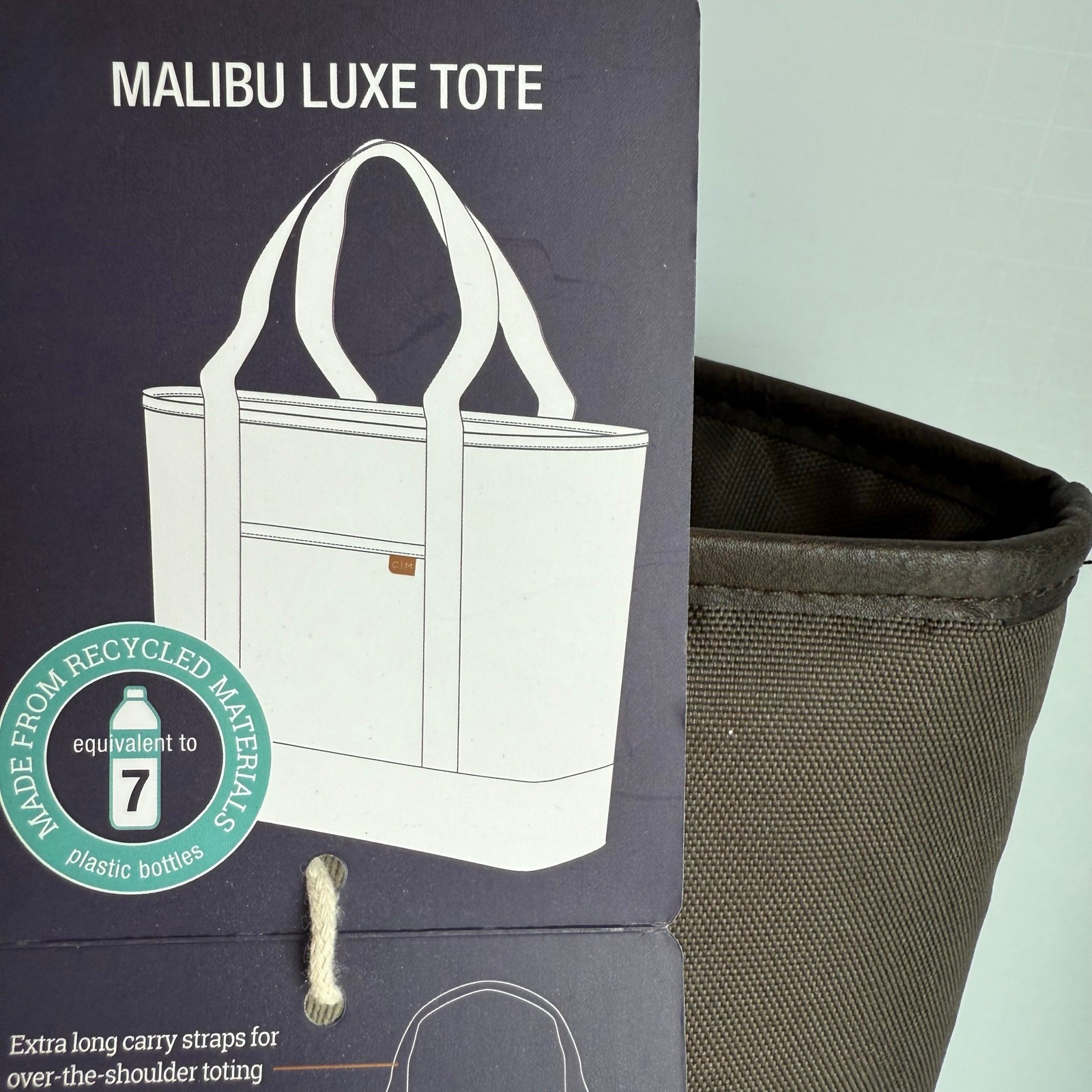 CleverMade Malibu Luxe Tote Bag Structured Shoulder Bag w/ 15” Laptop Sleeve NEW