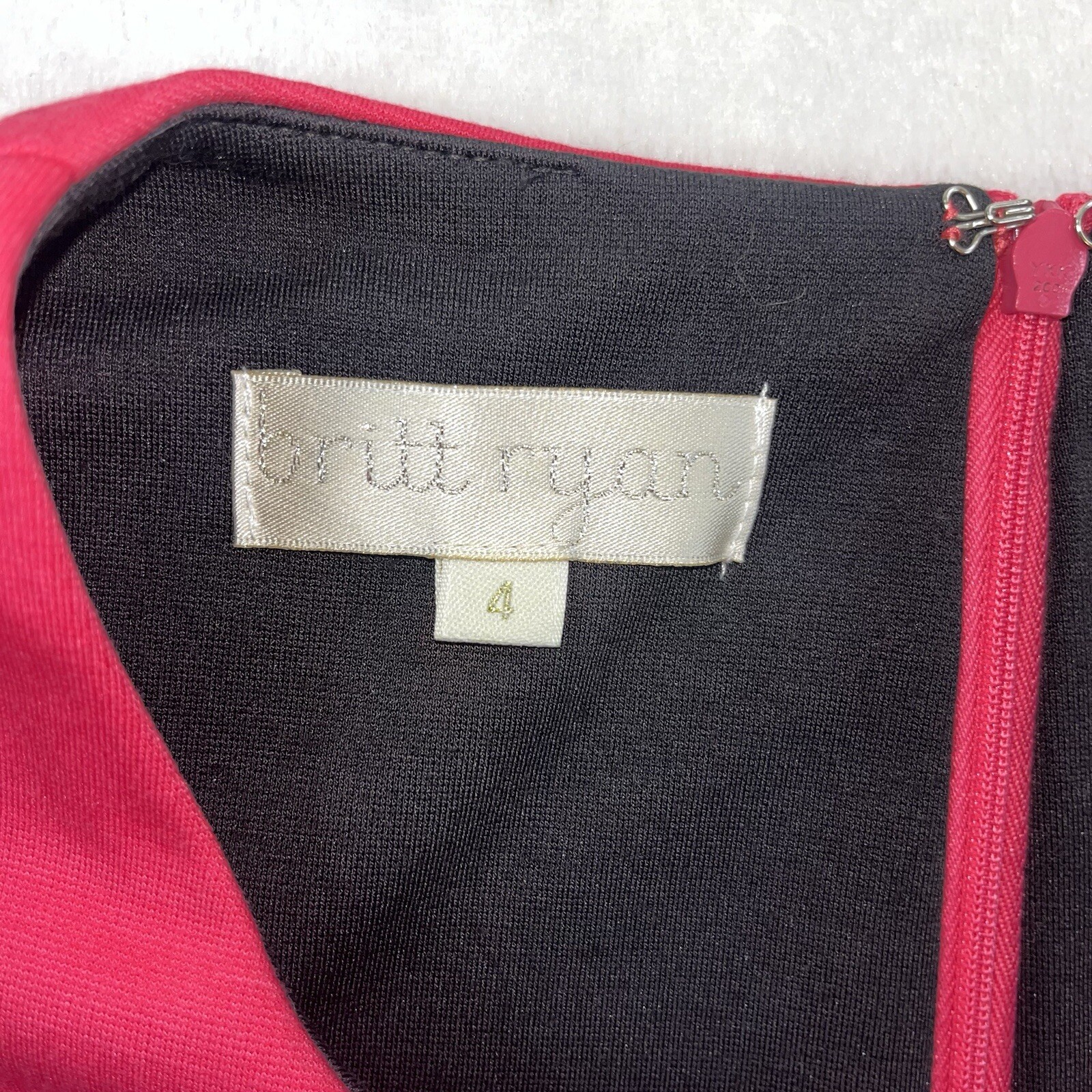 Britt Ryan Sheeth Dress Pink Gray Sleeveless Womans Sz 4 Body Contour Ponte Knit