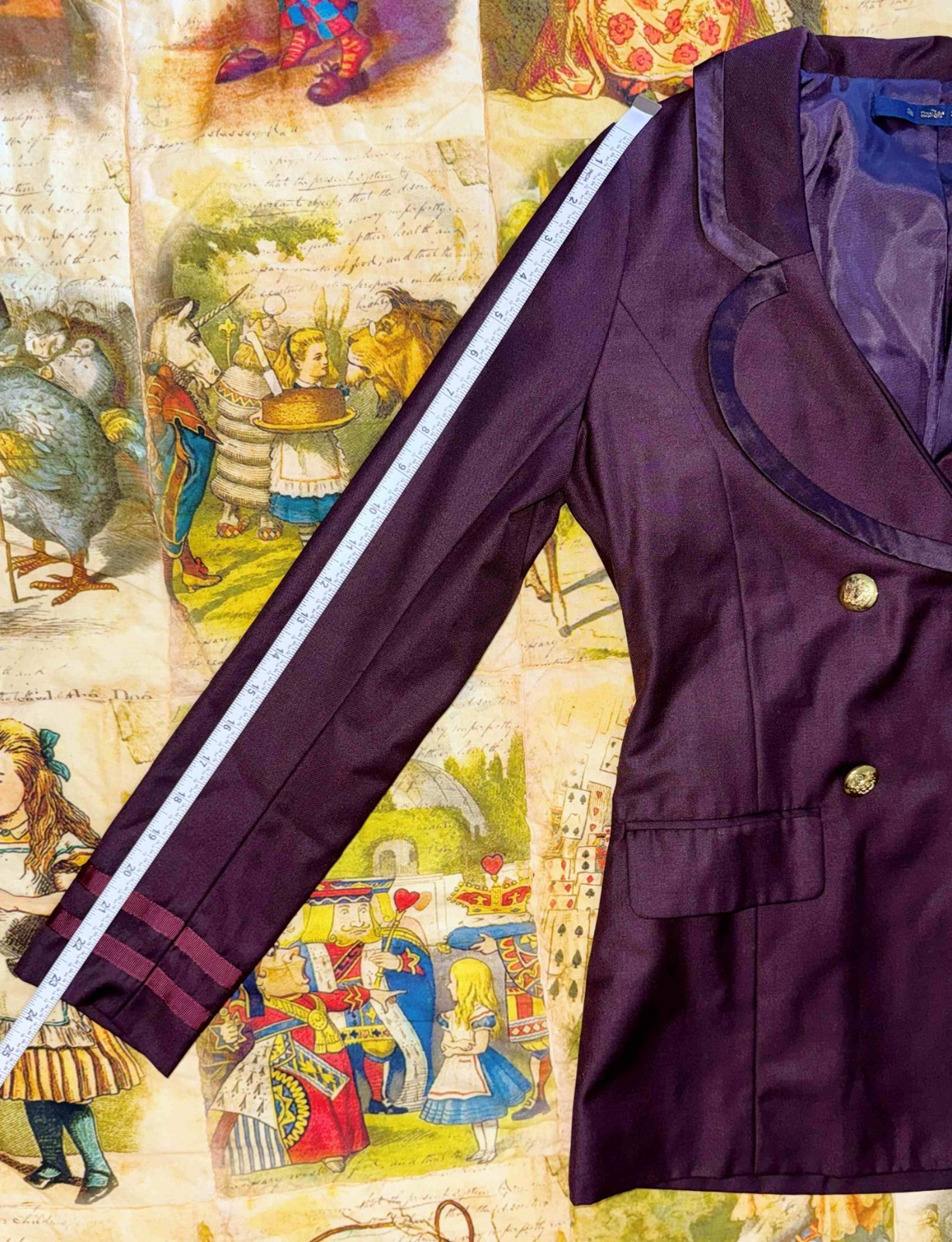 F i.n.t an another angelus Uniform Style Blazer Jacket Satin Piping J Fashion