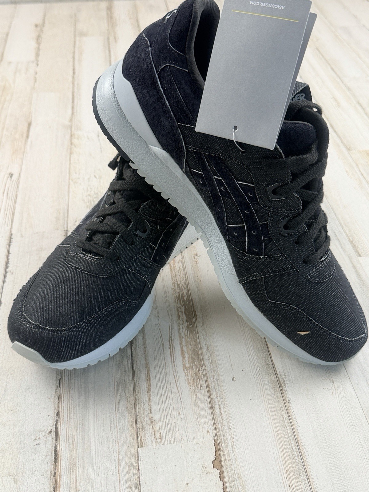 Asics Gel-Lyte III Made in Japan Black Denim Mid Grey H7ZNQ-9690 Size 8.5 NIB