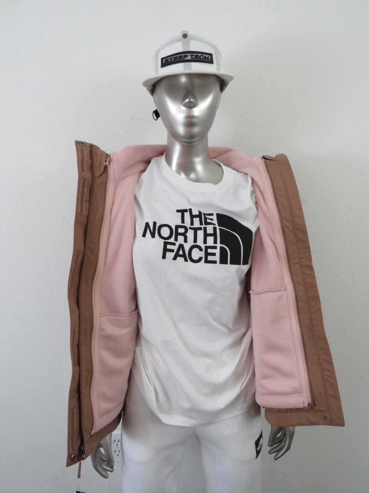 Womens The North Face Toro Peak Triclimate 3 in 1 Fleece Waterproof Jacket Latte