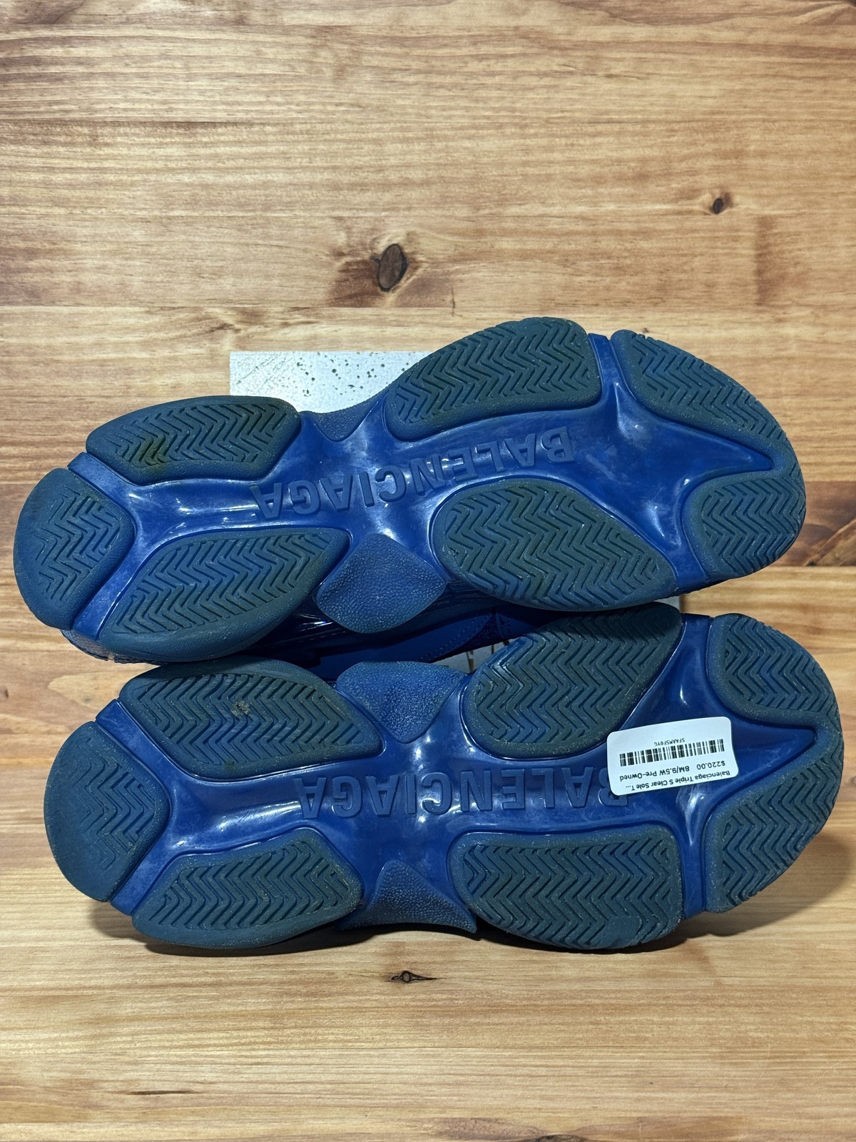 Size 8M/9.5W – Balenciaga Triple S Clear Sole Teal Blue 541624W2GA14810 Pre-Owne