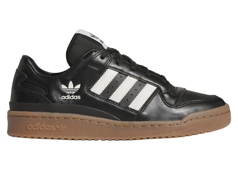adidas Forum Low Core Black White Gum JQ0208 Leather Mens Sneakers