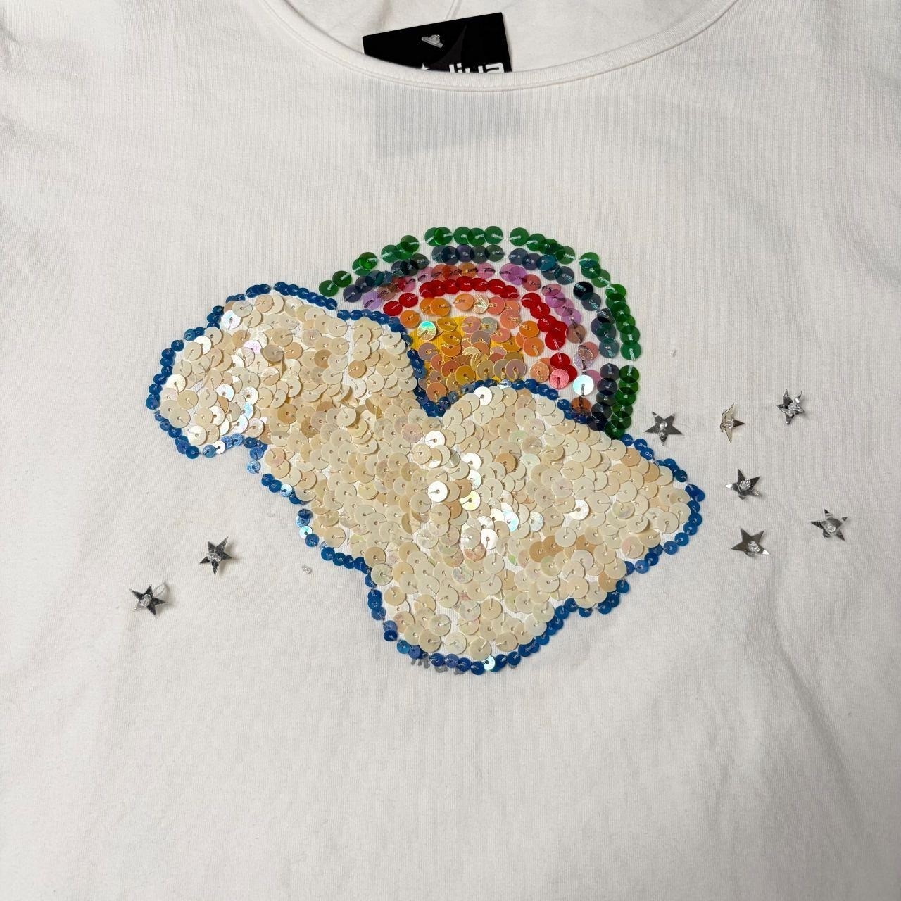 Morgan de Toi sequin rainbow baby tee