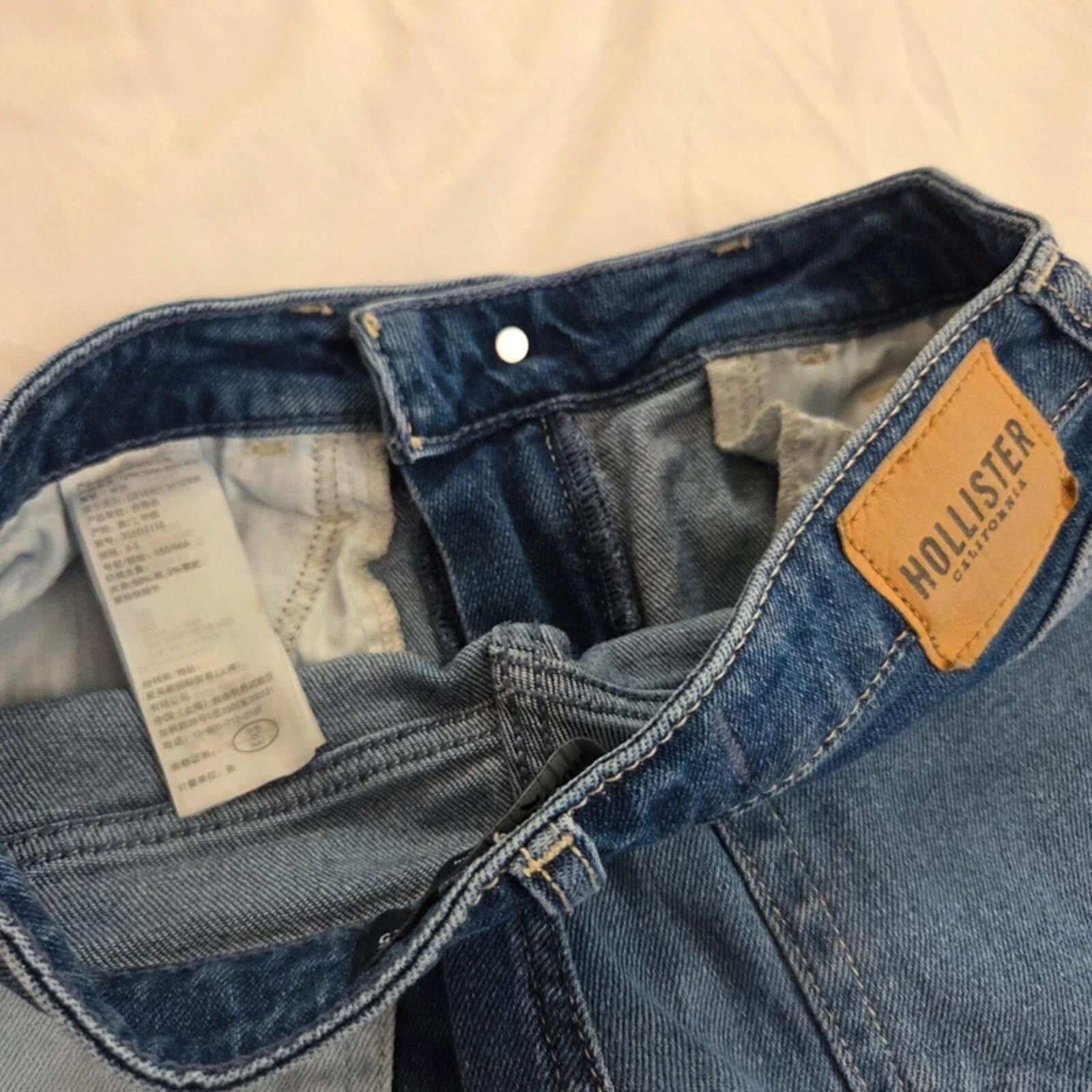 Hollister Patchwork Mom Jeans W26 L25 High Rise Color Block Denim
