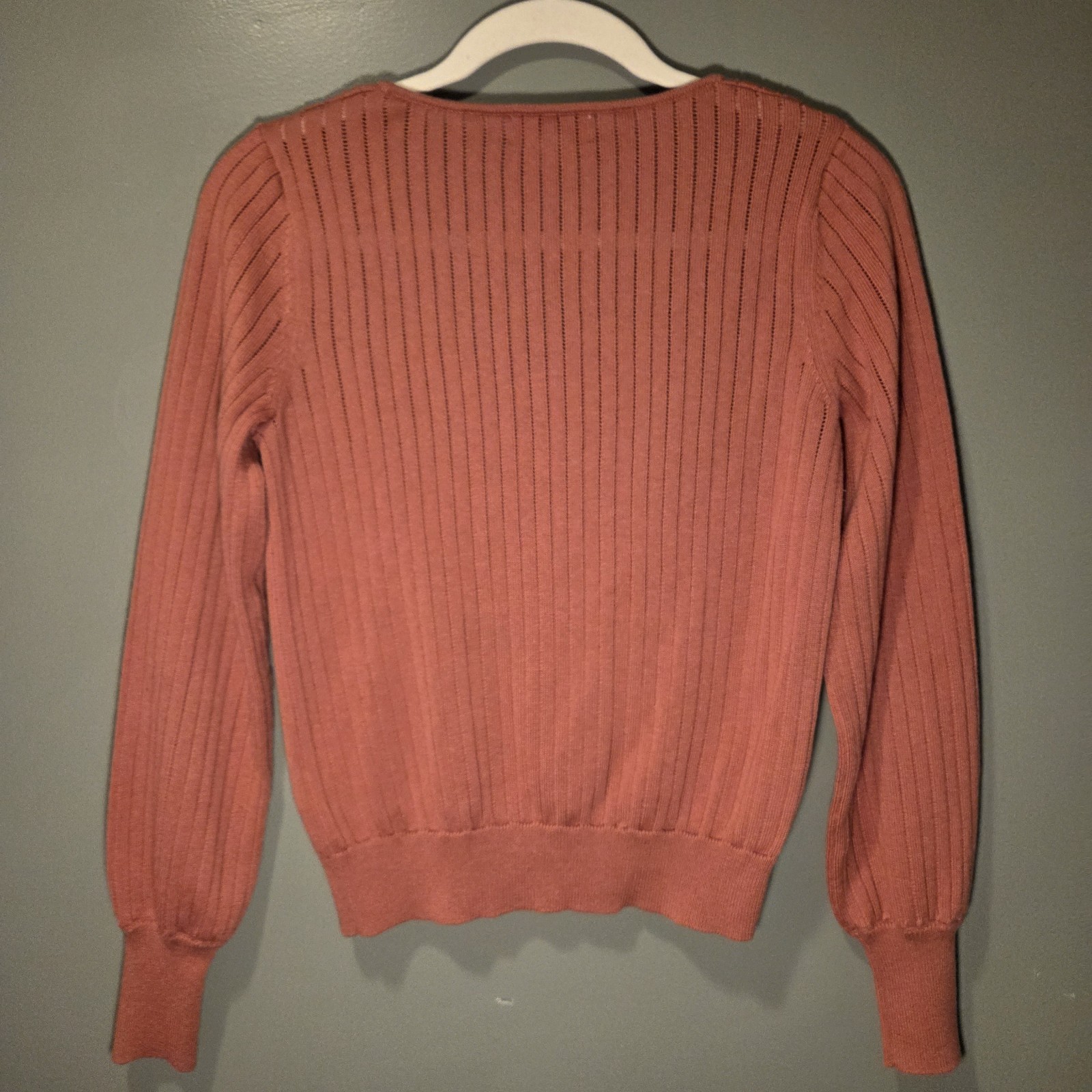 Evereve Kaia Knit Sweater Lightweight Scoop Neck, Women’s Size XS, Salmon Pink