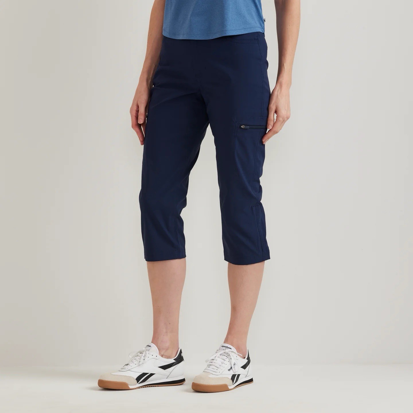 Eddie Bauer Women’s Rainier Capris Blue Size 18 Hiking UPF 50+ NWT