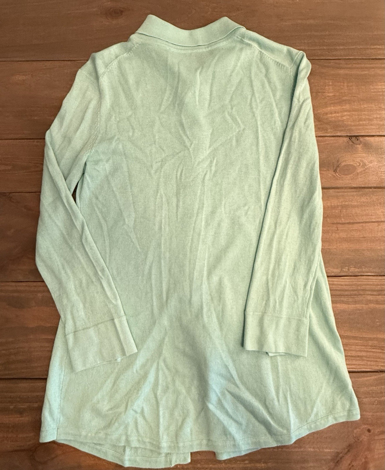 Cullen Green silk Collared Long Sleeve Button cardigan Women XS/S