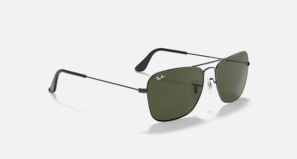 Ray-Ban Caravan Polished Gunmetal / G-15 Green 55 mm Sunglasses RB3136 004 55-15